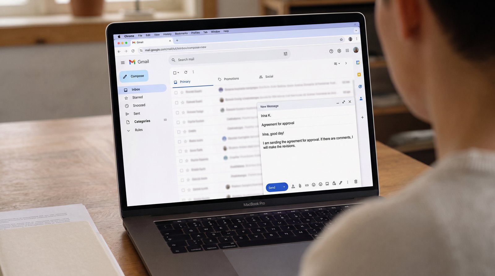 Ответ в Gmail, надиктованный через VoX Cloud
